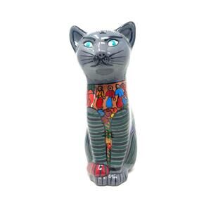 Talavera Decorative Cat Bank Handmade Mexican Pottery Made In Mexico 9" #1